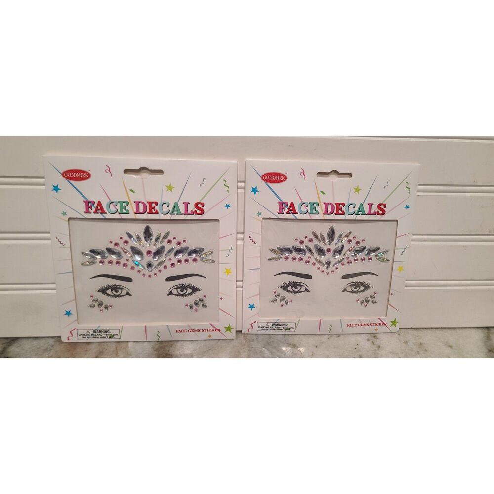 Goodmark Face Decals Face Gem Stickers Pack of 2